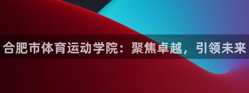 一竞技官网下载平台是正规平台吗：合肥市体育运动学院：聚焦卓越